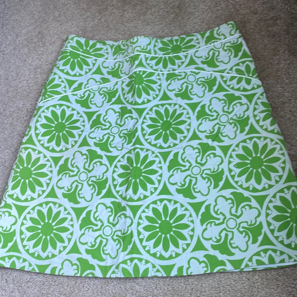 Vintage Lilly Pulitzer Green Medallion Skirt